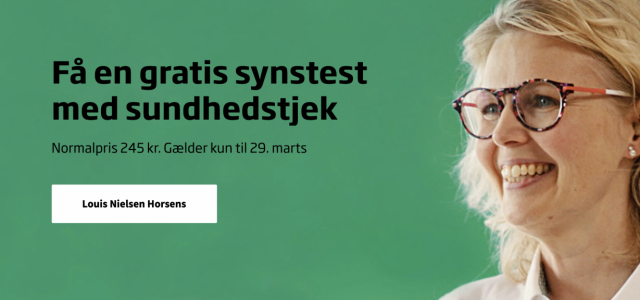 Gratis synstest med sundhedstjek