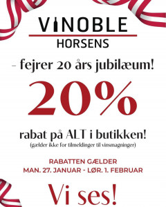 20 år og 20% på alt i uge 5