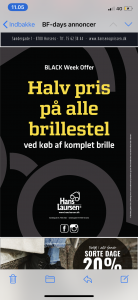 Halv pris hos Hans Laursen
