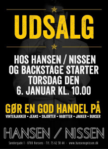 Udsalg hos Hansen/Nissen 